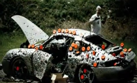 Porsche 911 Shot Up