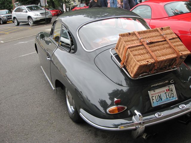porsche 356 black trunk
