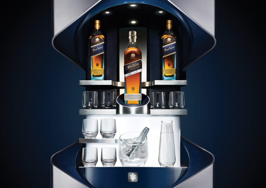 porsche design johnnie walker blue vip bar