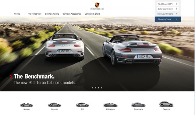 Porsche New Website Design